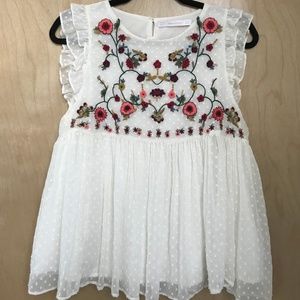 Zara Trafaluc Collection Womens Embroidered Top M